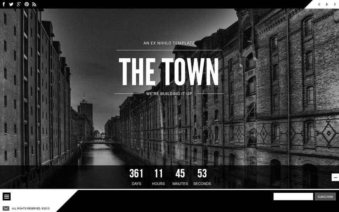 The Town Coming Soon Template