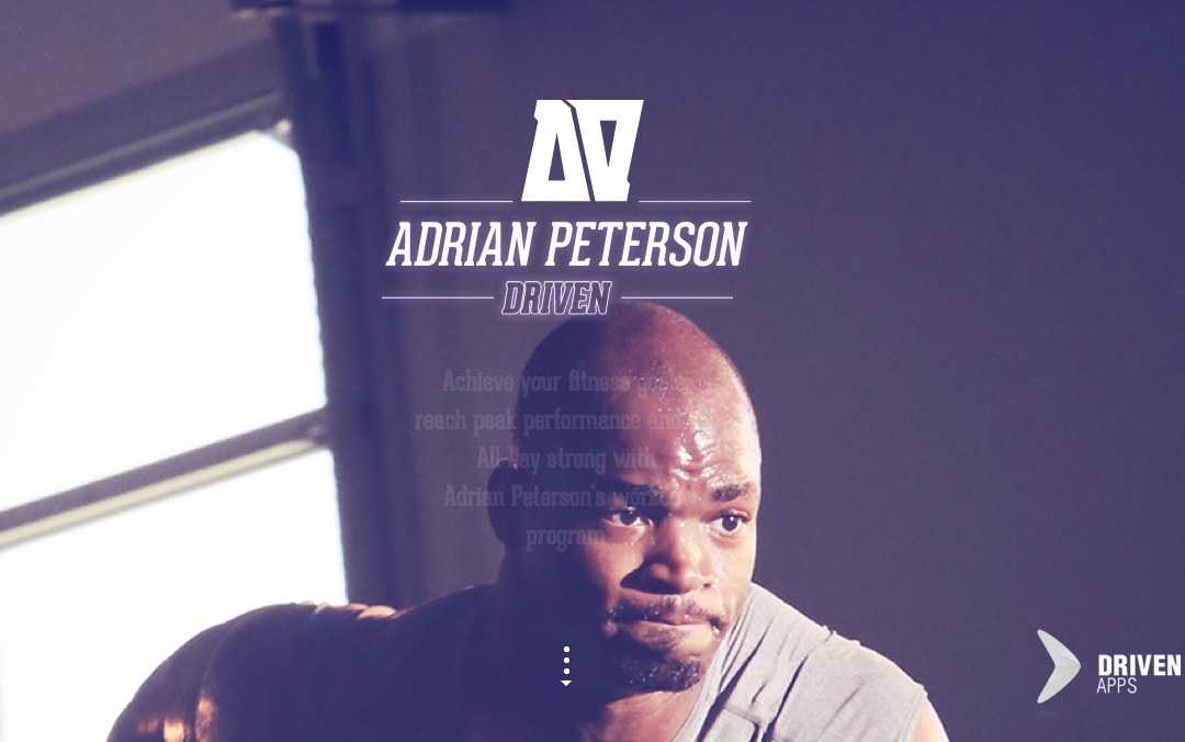 Adrian Peterson Driven One Page Site