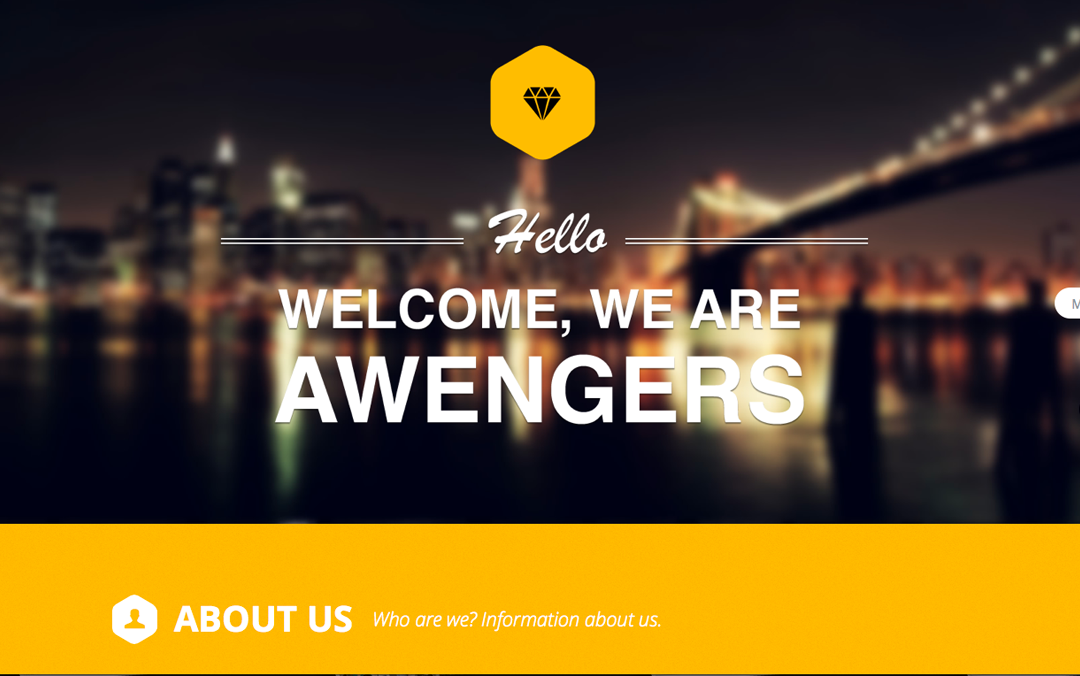Hexagon Theme single page Theme